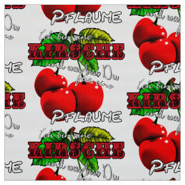 Tecido Zuckersüße rote K I R S C H E N Spruch Früchte