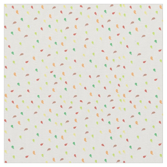 Tecidos de folhas em queda - branco (Detalhe)