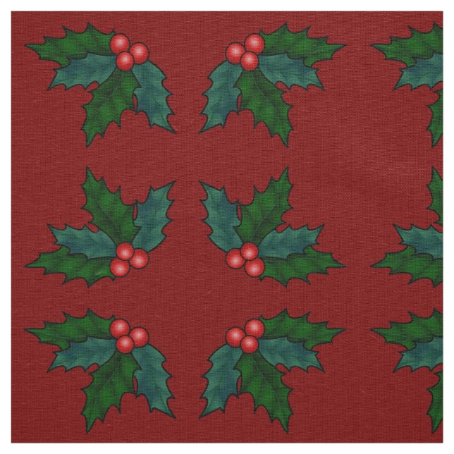 Tecidos de Natal de Tecido Holly Feriado Personali (Modelo)