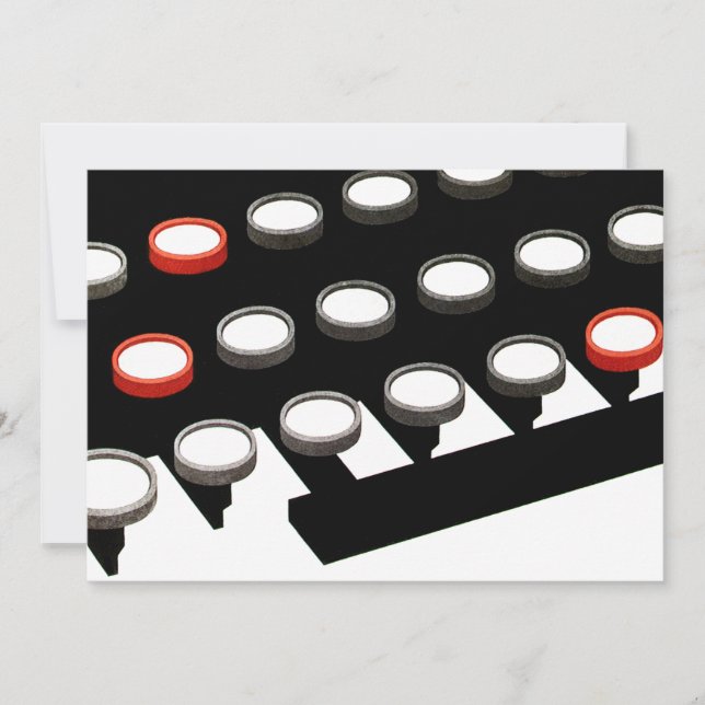 Teclado de máquina de escrever antiga estilo retrô (Frente)