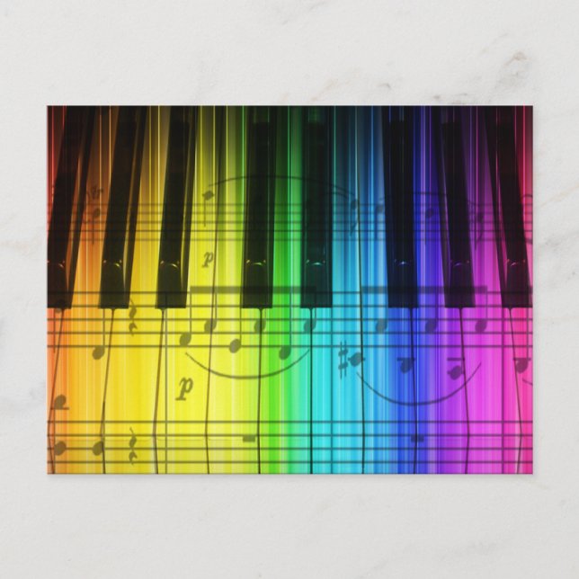 Teclado e notas do Rainbow Piano (Frente)