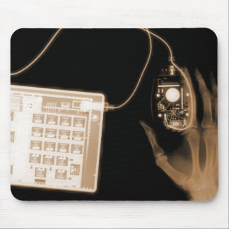 Teclado esquelético de raios X e mouse Pad