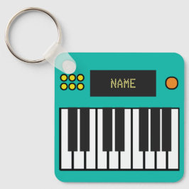 Teclas Piano Personalizadas Chaveiro Turquois
