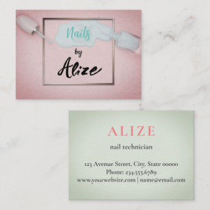 técnico de unhas na moda cartão de visita, salão d