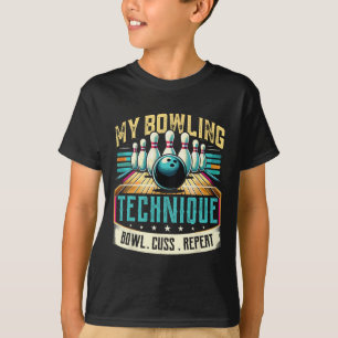 Tecnologia boliche Humor Bowl Repete Camisa Para