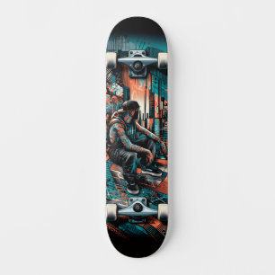 Tecnologia Retro-Futurista Arte de Rua Skateboard