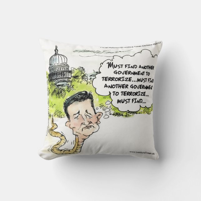 Ted Cruz Cobra na Grama Almofada de Arremesso (Frente)