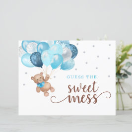 Teddy Bear adivinha o jogo da Fralda Mess Chá de f