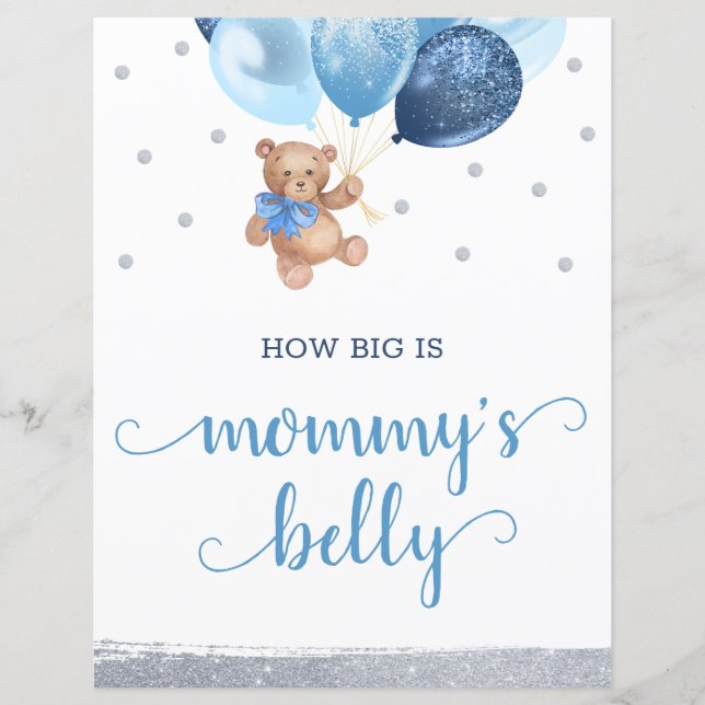 Teddy Bear Adivinha O Tamanho Do Sinal De Mamãe (Frente)