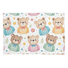 Teddy bear and flowers