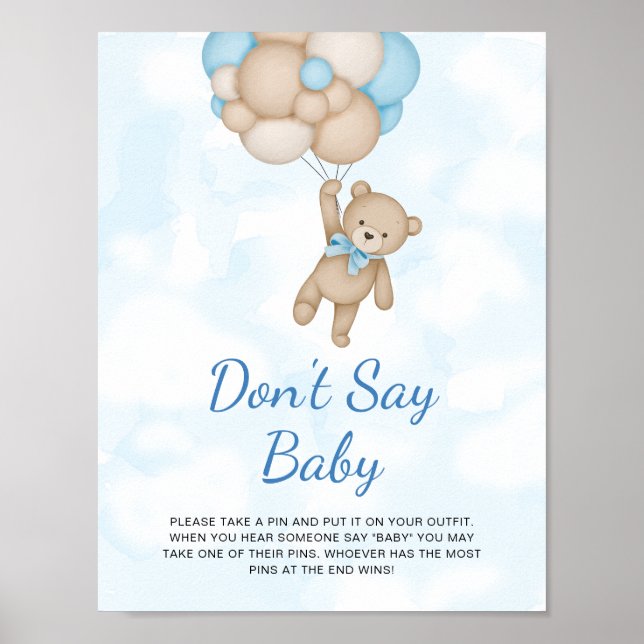 Teddy Bear Bon't say Baby Poster (Frente)