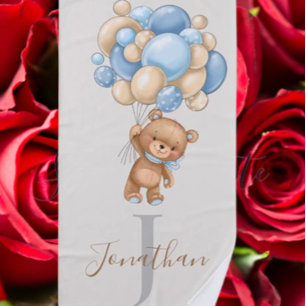 Teddy Bear Brown Balloons toalha de praia para cri