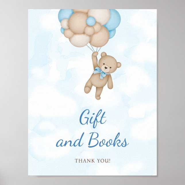 Teddy Bear Gift and Books Poster (Frente)
