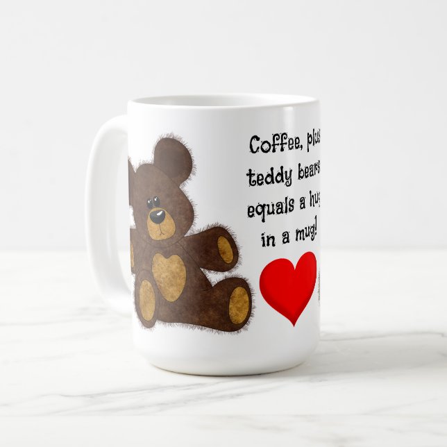 Teddy Bear Hug - 15 oz. Caneca (Frente Esquerda)