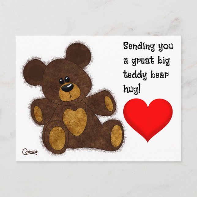 Teddy Bear Hug - Cartão postal (Frente)