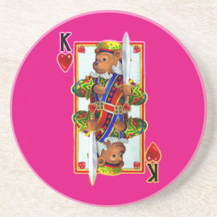 Teddy Bear King of Hearts Porta copos