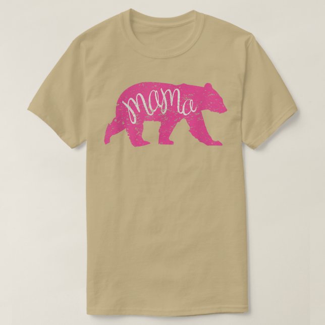 Tee1298 Gráfico da Camisa do Urso da Mamãe (Frente do Design)