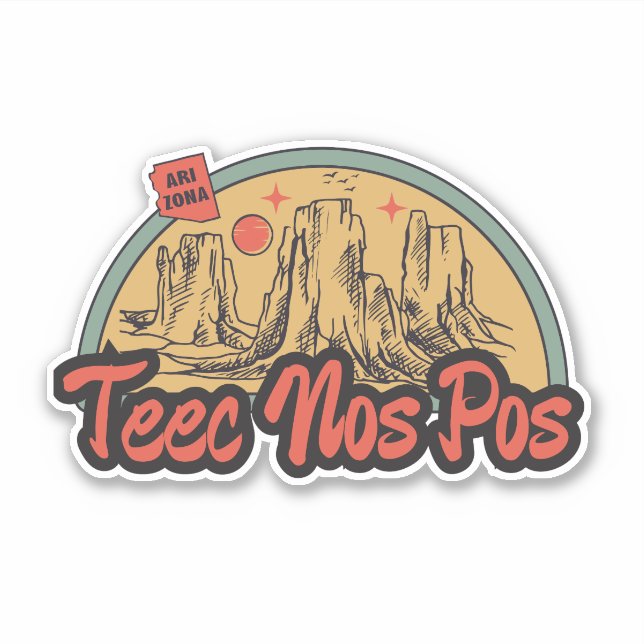 Teec Nos Pos, Arizona  Adesivo (Frente)