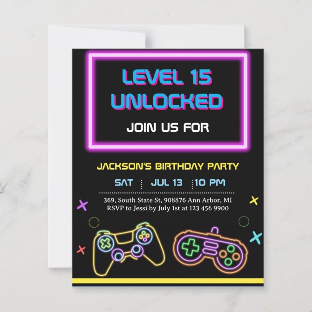 Teen Gaming Gamer Boy Video Game Player (Frente)