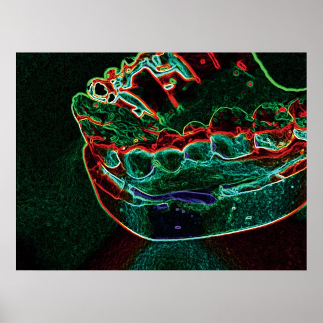 Teeth Model Dentist Orthodontist Poster (Frente)