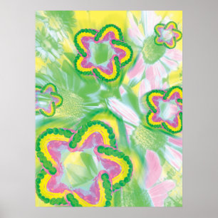 Teeth Model Spin Design Dentist Yellow Poster