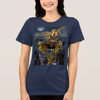 Teia Dourada: Camiseta Ultra-Realista da Mulher-Ar