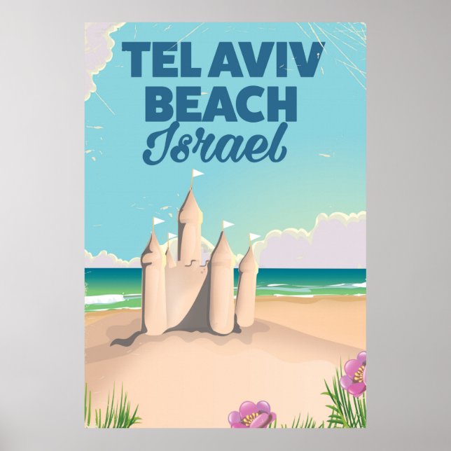 Tel Aviv Beach Israel poster (Frente)