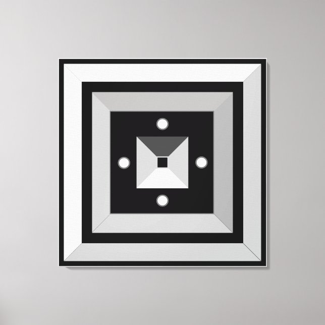 Tela Arte Abstrata Geométrica Elegante Impressão em Tel (Frente)
