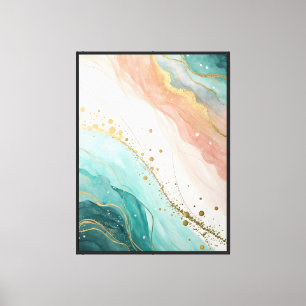 Tela Arte moderna em impressão de aquarela abstrata
