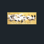 Tela Bando japonês de gruas, impressão em vinheta,<br><div class="desc">O bando japonês de guindastes vintage pintando por Ishida Yūtei captura a elegância e graça dessas aves reverenciadas em um ambiente sereno e natural. A meticulosa escova de Yūtei e o uso delicado de cor destacam as formas majestosas dos guindastes contra um pano de fundo de paisagens moles e fluentes....</div>