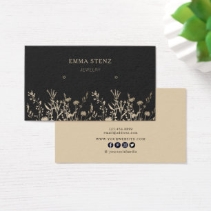 Tela Beige Dourada Terrestre de Arrastões Florais