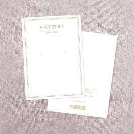 Tela Branca de Borda Dourada Moderna com Orelha