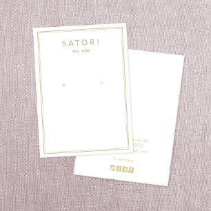 Tela Branca de Borda Dourada Moderna com Orelha