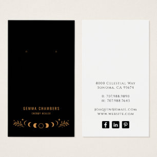 Tela Celestial Dourada de Lua Negra Orelha