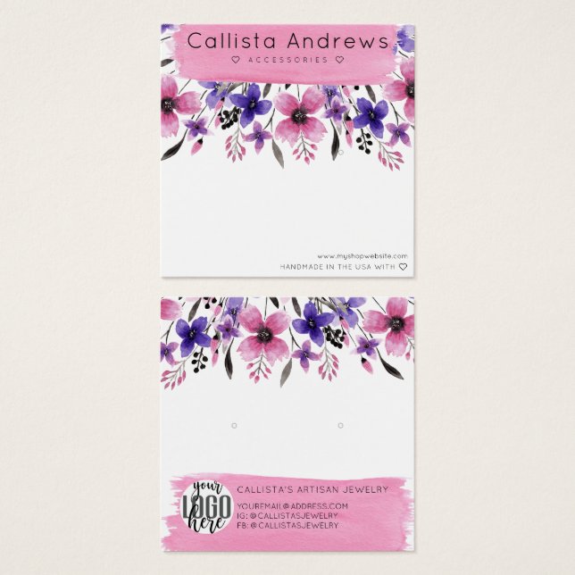 Tela Cor Flórida de Água Piscada Cor Floral Rosa (Frente & Verso)