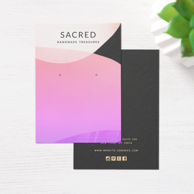 Tela de Abstrato roxo rosa moderno (Mesa)