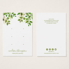 Tela de audição de folhagem verde 3 furos