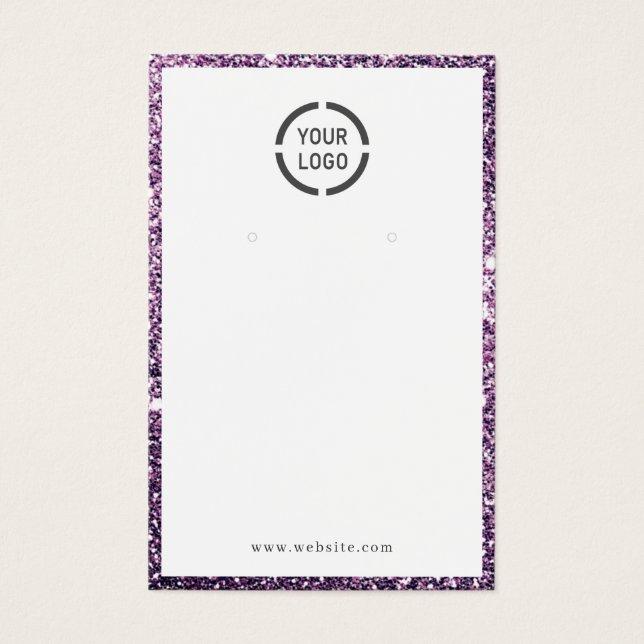 Tela de brinco de logotipo personalizado com brilh (Frente)