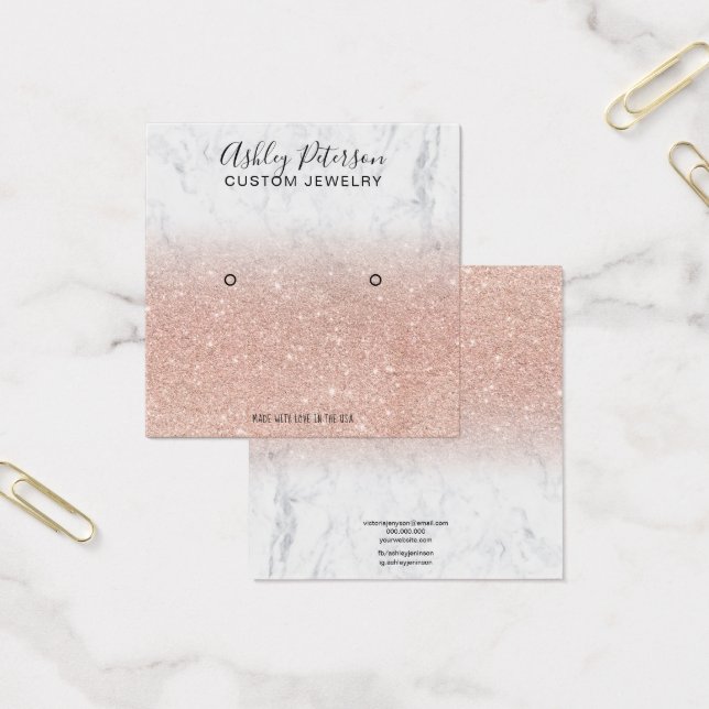 Tela de brinco de rosa dourado marble (Escritótio)