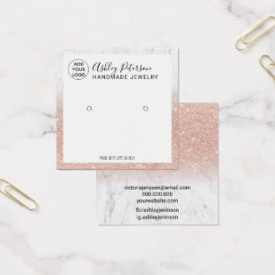 Tela de brinco de rosa ouro com o logotipo marble