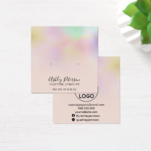 Tela de brincos holográficos cor-de-rosa
