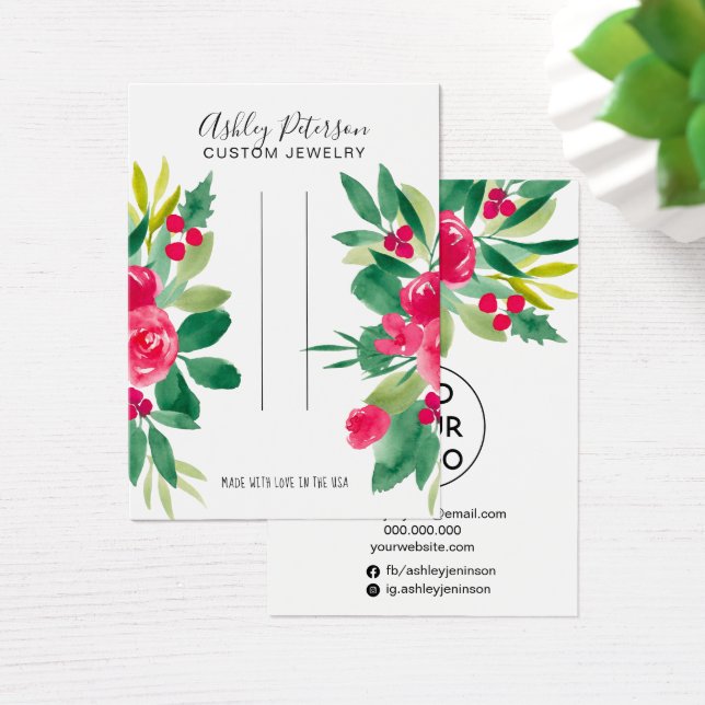 Tela de cabelo de joias vermelhas florais de Natal (Mesa)