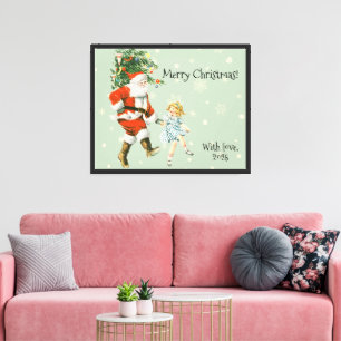 Tela de decoração de Natal personalizada em estilo