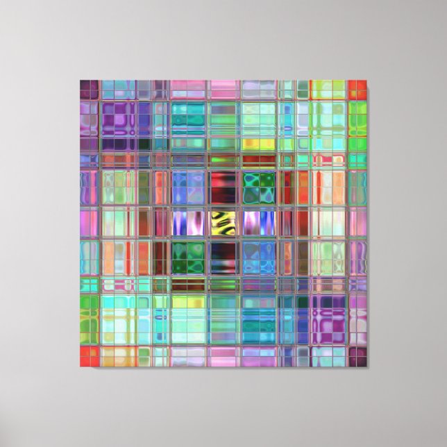 Tela de impressão 40x40" Mosaico azul sunrise (Frente)