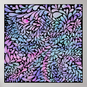 Tela de impressão de pétalas coloridas da sereia c
