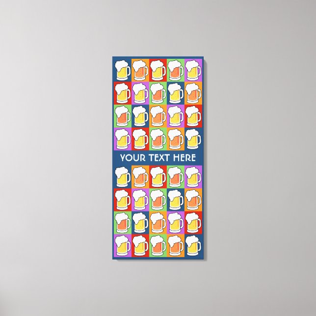 Tela de impressão personalizada BEER Pop Art (Frente)