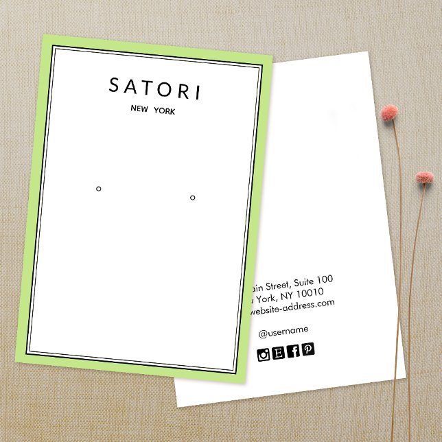 Tela de joias com borda do Verde limão moderno (Criador carregado)