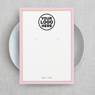 Tela de Joias de Orelha com Leitura Cor-de-Rosa Pá