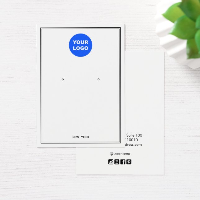 Tela de Joias de Ouvido Branco com adição personal (Mesa)