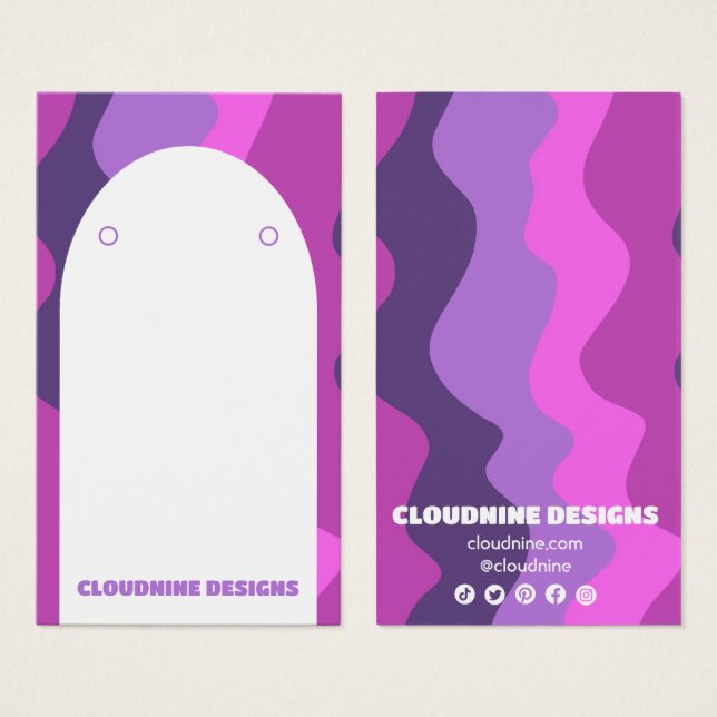 Tela De Ondas Retro De Arranque De Colar De Colar (Frente & Verso)